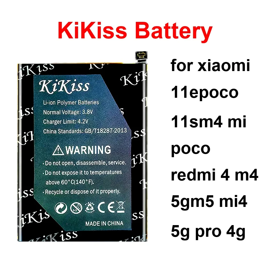 

4200-5800Mah BN5D BN5C BM32 For Xiaomi 11EPOCO 11Sm4 MI Poco Redmi 4 M4 5Gm5 MI4 5G Pro 4G Mobile Phone Battery
