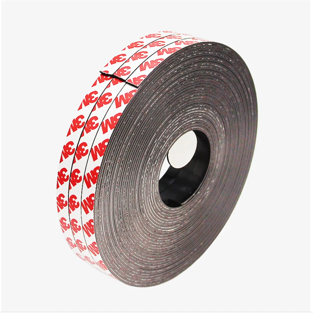 10x1.5mm Strong Flexible Magnet Strip Self Adhesive Magnetic Tape Rubber Magnet Tape Lenght 10Meter