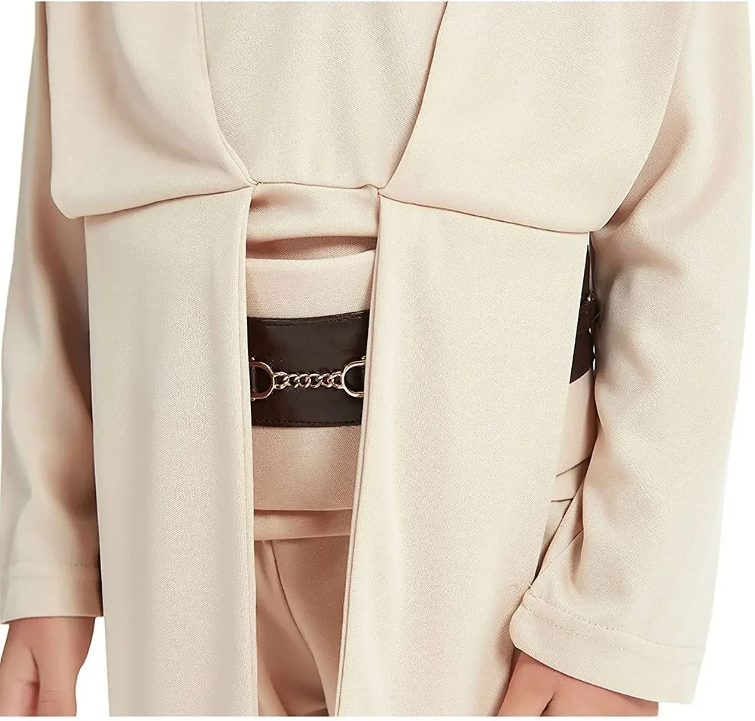 Disfraz de Star Wars Obi-Wan Kenobi para niños, Cosplay de guerrero Jedi, capa con capucha, traje, disfraces de fiesta de Halloween para niños