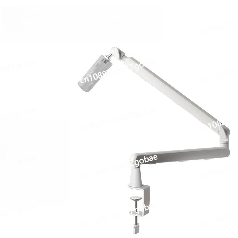 

White microphone holder, high-end cantilever desktop microphone, anti-shake mobile phone, tablet, universal multi-function holde