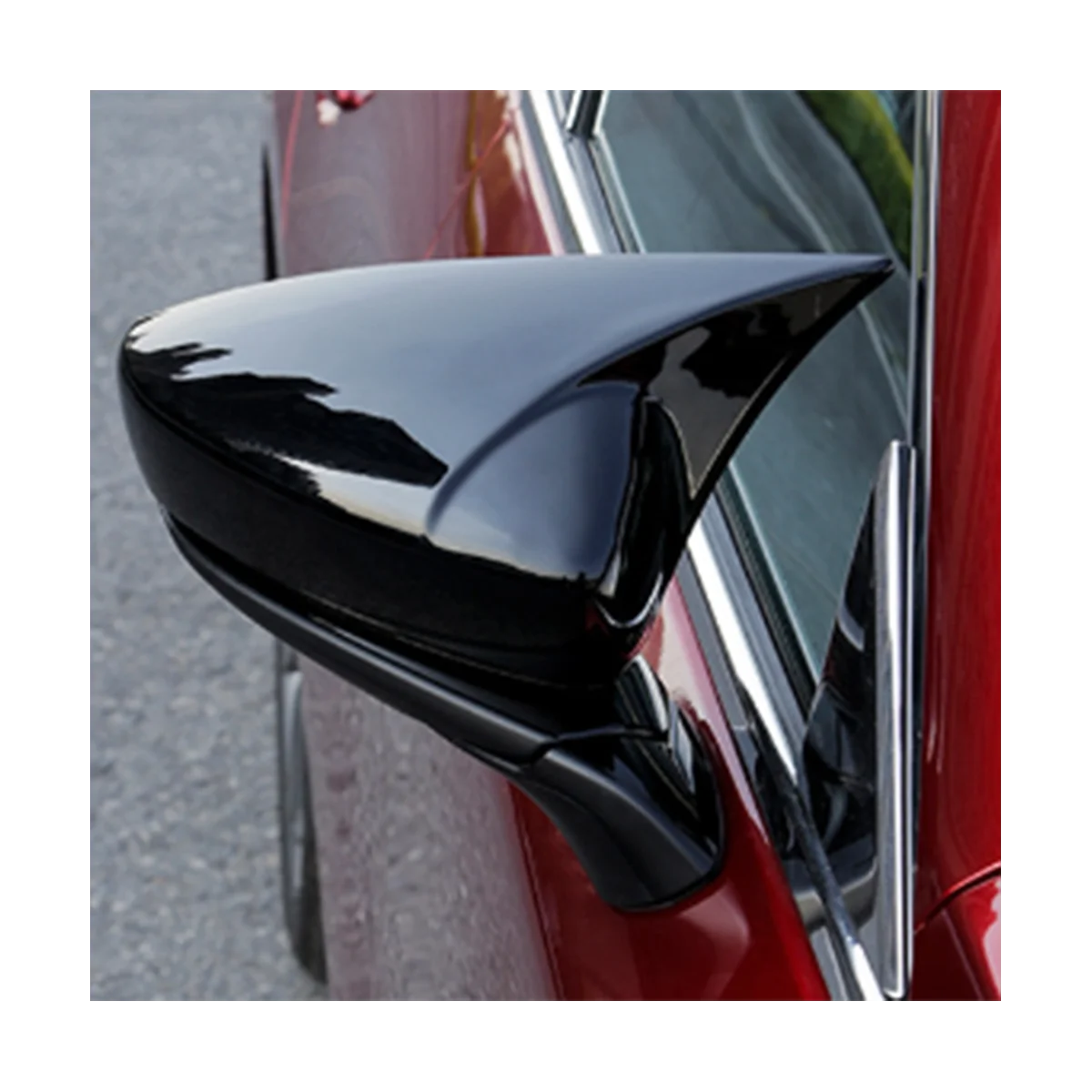 Bullhorn Type ABS Carbon Fiber Style Rear View Side Mirror Cover Rearview Caps for 20 Enclave