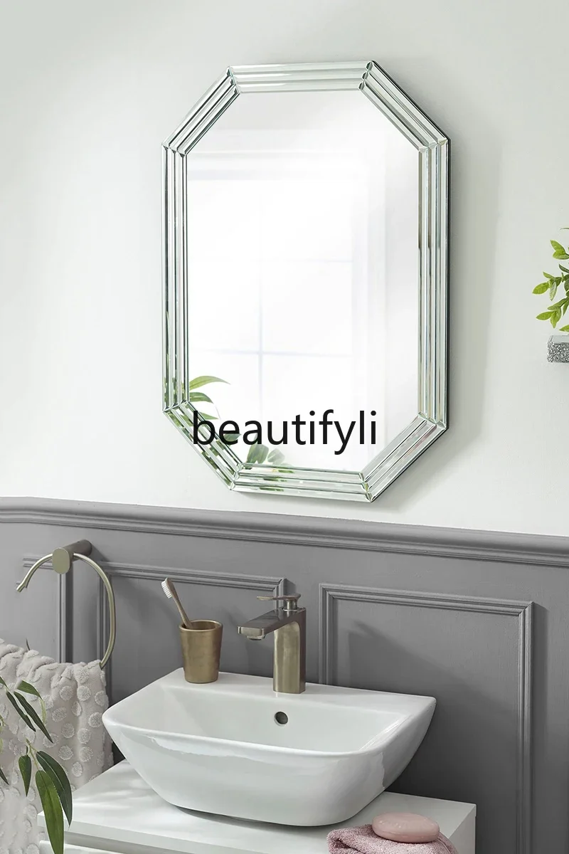 

Small apartment bathroom cosmetic mirror wall-mounted decorative mirror modern simple mystery mirror wall-mounted5556
