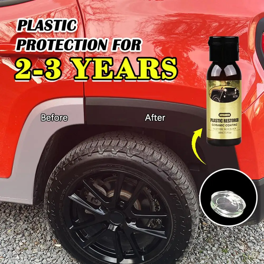 Automotive Plastic Repair Agent Ceramic Coating Car Plastic Renovation Repair Crystal Plating Black Shiny Plastic Rubber Care