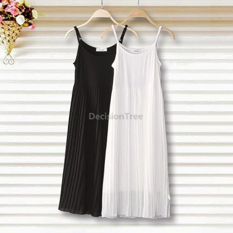 

2025 модное плиссированное дизайнерское нижнее платье, женское осеннее новое нижнее белье на бретелях, свободное удобное шифоновое нижнее платье для отдыха