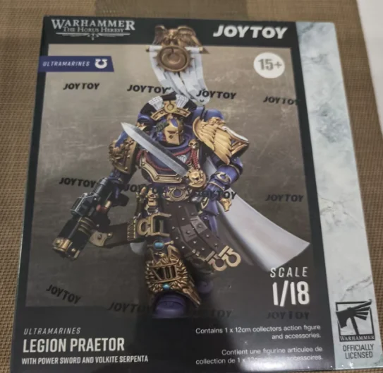 【SF】JOYTOY Warhammer 40K 1/18 Фигурка Ultramarines Legion Praetor с мечом Power Sword и моделью Volkite Serpenta, игрушки, подарки