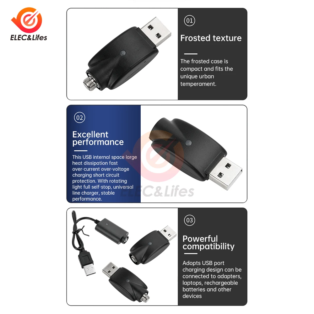 510 USB Charger With LED Indicator Overheat Overcurrent Overvoltage Short-Circuit protect for Laptops & Power Banks