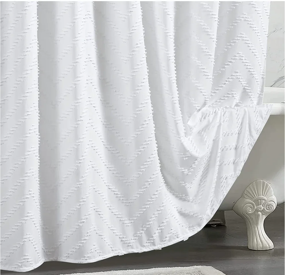 

Занавеска для душа с искусственными цветами в богемном стиле, занавеска для ванной комнаты с искусственными цветами, однотонная занавеска для душа с искусственными цветами и Hoo