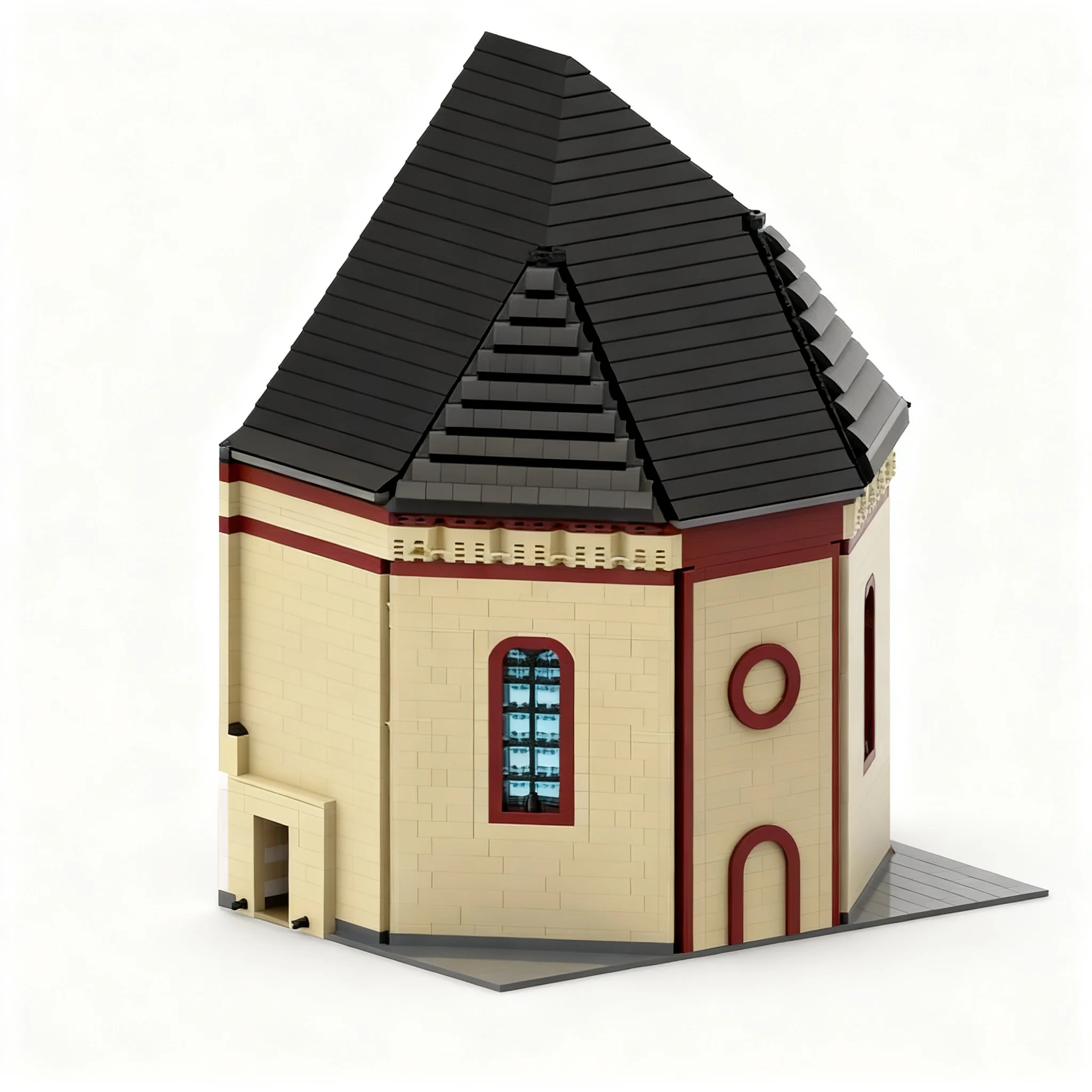 4141pcs MOC CHARITY Kirche St Sebastian Modul 3 von 6 Alter Chorraum Sakramentskapelle Model Building Blocks Christmas Gift DIY