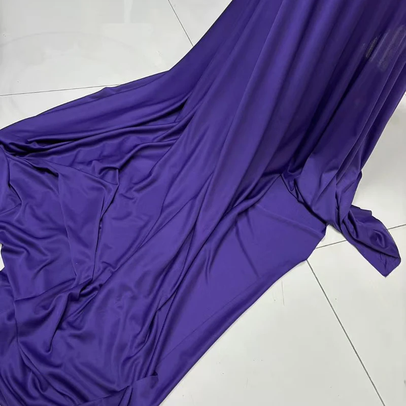 Wide 170cm Purple Stretchy Fabric Backdrops Wedding Party Decoration Curtain Garment Drap Handmade DIY Sewing Material