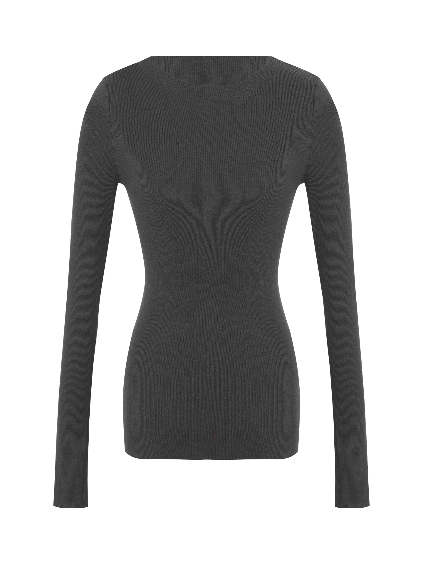 سترة نسائية محبوكة بياقة دائرية من ريد سيليبريتي ستوديو، تصميم ضيق وأنيق، إحساس راقي، موضة خريفية عصرية بلمسة ناضجة