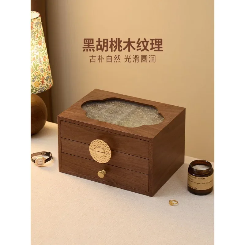 Wooden Jewelry Box Storage Box Necklace Ring Earrings Jewelry Jewelry Box