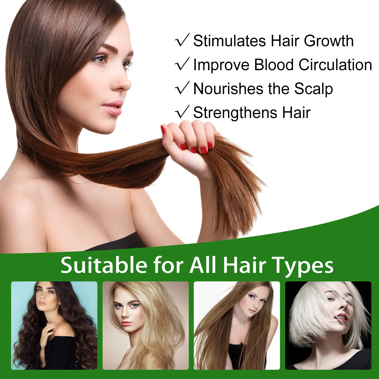 Hair Growth Serum Fast Growing Hair Care Set Essential Oil Dense Regrowth Rosemary Hair Promoting Regeneration for Women Men view 6