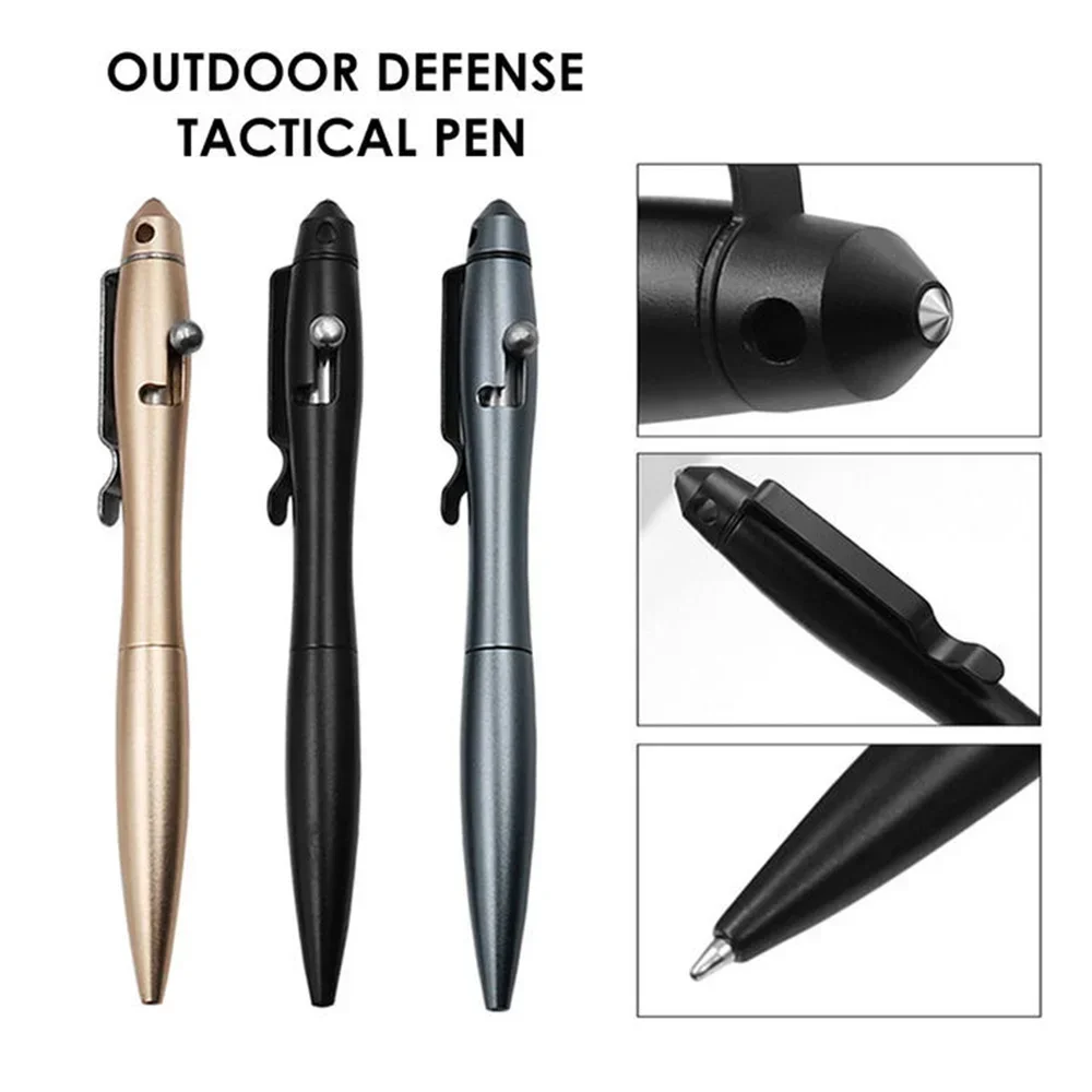 Tactical Defense Pen Tungsten Steel Head Broken Window Pen School Student Office Carry Ballpoint Signature Pen Outdoor Tools