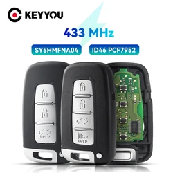 KEYYOU Car Remote Key For Hyundai Elantra Tucson IX35 Sonata KIA Soul Rio Borrego Sorento Optima ID46 433Mhz SY5HMFNA04