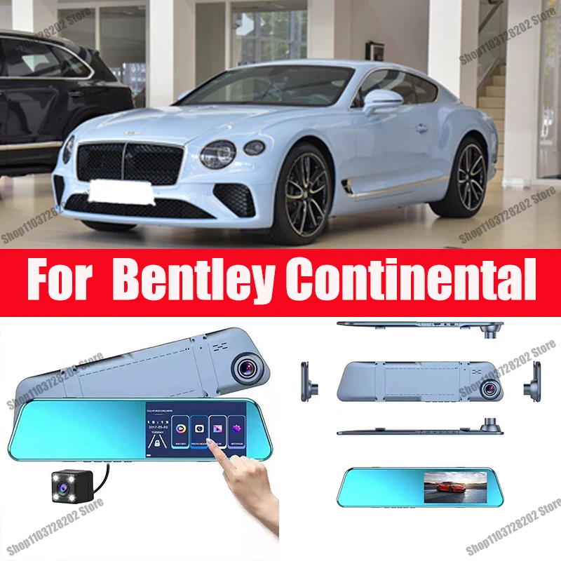 

For Bentley Continental Carplay Android Auto GPS Dash Cam AUX FM Radio Dashcam Car Camera Stream RearView Mirror Drive Recorder