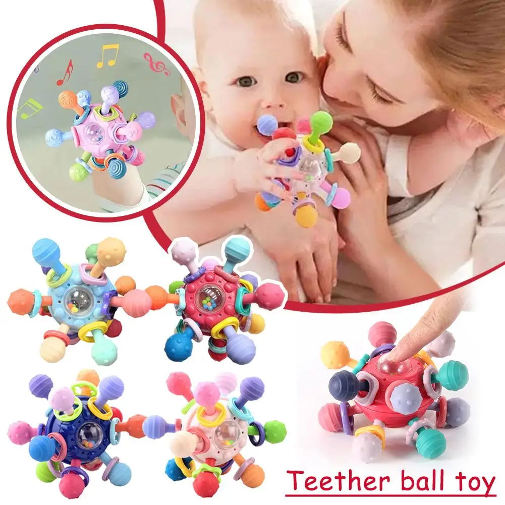 Jouets de dentition en silicone pour bébé, jouets à mâcher télécommandés, jouets de développement mentaires oriel pour bébé, 0 à 12 mois, J7i0