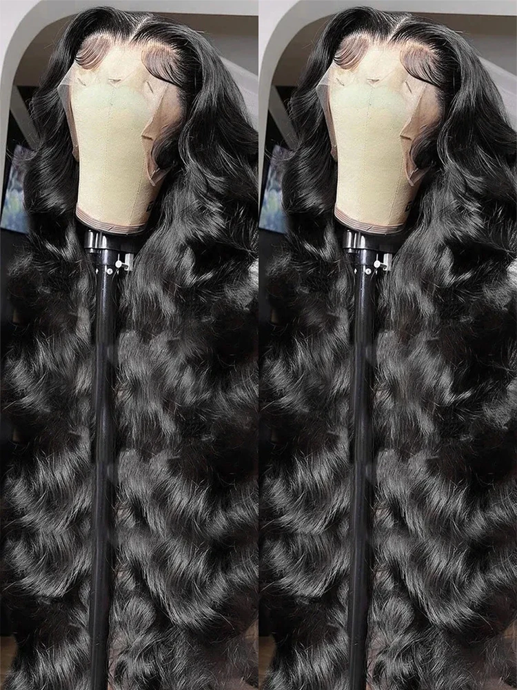 

40 Inch 13x6 HD Lace Frontal Wigs Transparent Body Wave 13x4 Lace Front Human Hair Wig Water Wave 360 Full Lace Wigs Preplucked