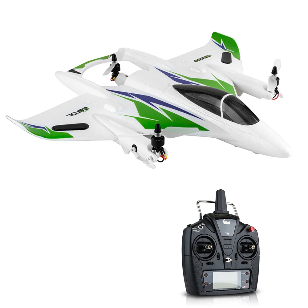 

W500 2.4G 6CH RC Quadcopter Brushless Glider Airplane with 6G Self-stabilized Flight Mode and 3D Stunt Toy Multiple Flight Modes