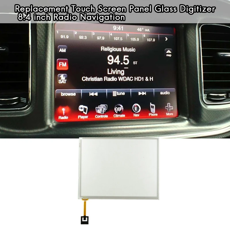 

8.4 Inch Press Screen Panel Glass Digitizer Replacement For Chrysler Dodge Ghibli Uconnect 3 RB5 RE2 Radio Navigation