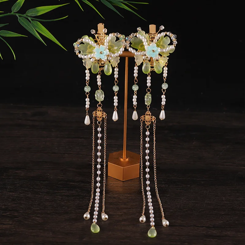 Bracelet Hand String Children's Antique Hair Clip Super Fairy Hanfu Headwear Tassel Hair Accessories Horse-Named Skirt Girl's