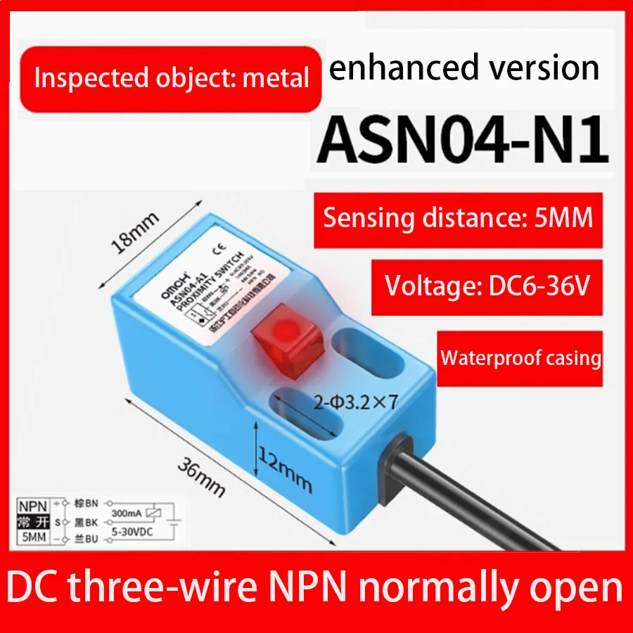 

Square metal induction proximity switch sensor SN04 n/n2/3/p/d1/y two or three wire NPN24V