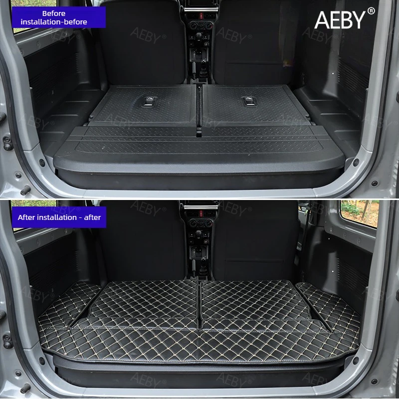 For Suzuki Jimny 2019-2026 PU leather trunk mat is scratch-resistant and waterproof,luggage mat,Non-slip, all-weather,interior