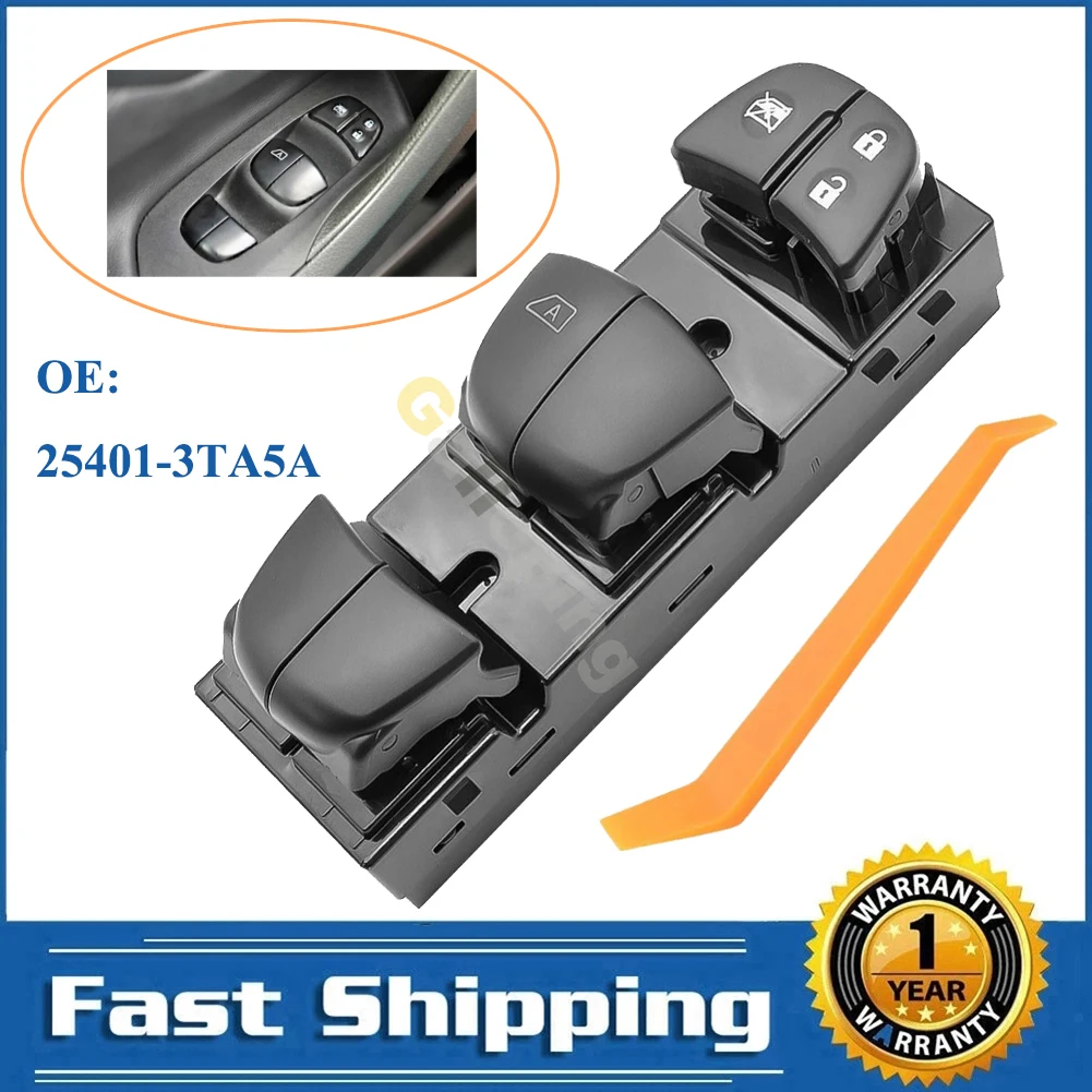 25401-3TA5A Electric Master Window Control Switch For Nissan Sentra Altima Leaf Juke Qashqai Rogue Auto Parts Car Accessories