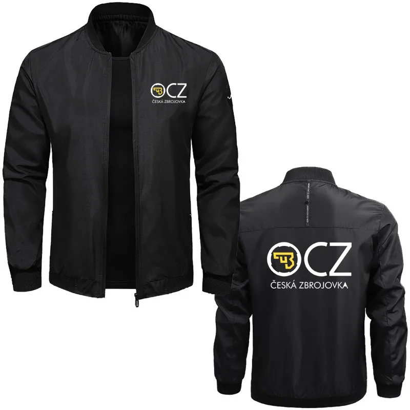 2024 new men's Jacket CZ Ceska Zbrojovka Czech Firearms comfortable men's Bomber Jacket autumn men's zipper jacket coat