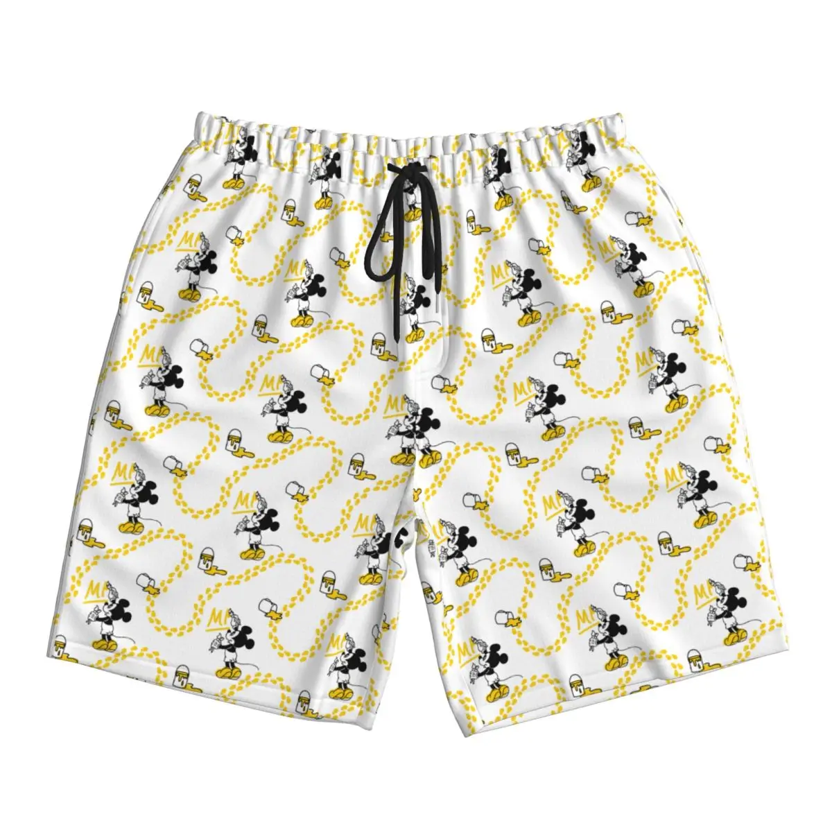 

Брюки для плавания с Микки Маусом и шнурком, женские плавки, пляжные шорты с принтом, летние мужские шорты с графическим рисунком