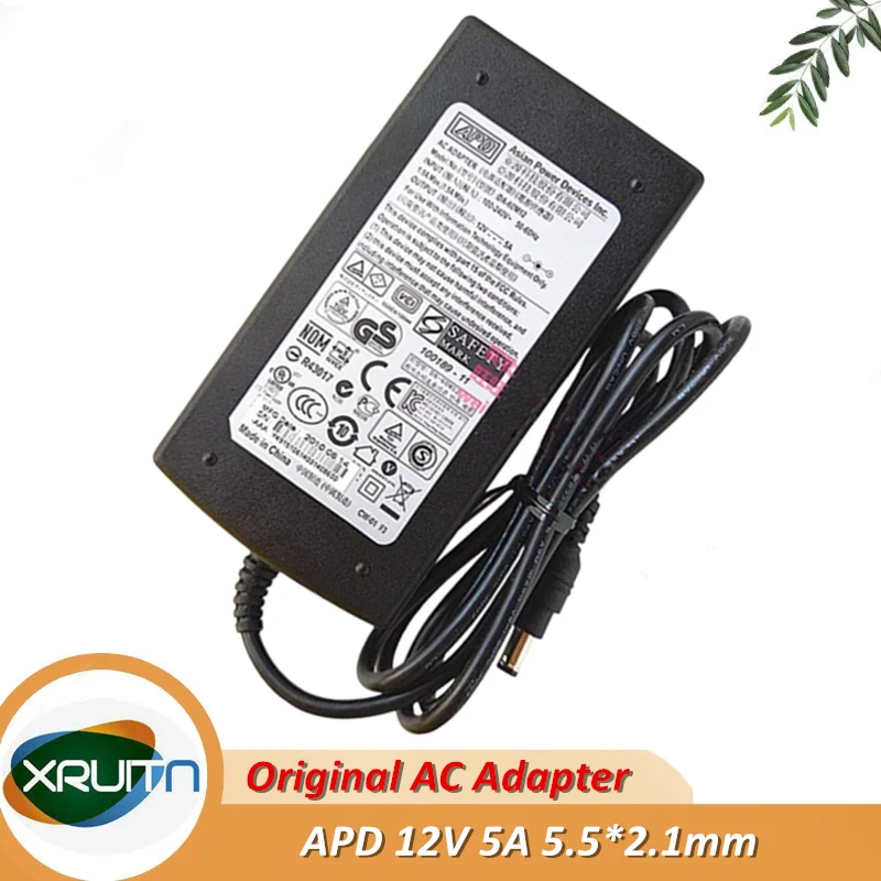 

Original 12V 5A 60W AC Adapter DA-60M12 Charger For APD DA-60N12 Power Supply 5.5x2.1mm