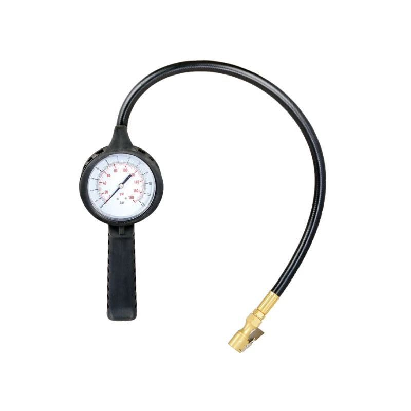 High Quality Accurate Portable Aluminum Alloy Body Rubber Housing Dual Head Available Tire Gauges