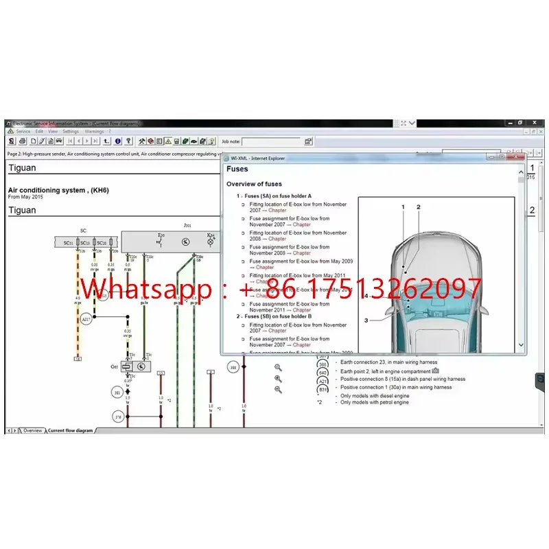 L'ultimo software Elsa win6.0+Etka8.3 per A-udi per il catalogo di parti elettroniche di veicoli di gruppo VW Video multilingue+installazione