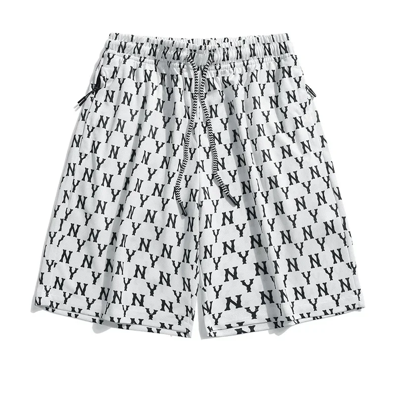 

Cropped Shorts Summer Sports Outerwear Printed Trendy Fashion, Versatile Loose, Casual Breathable Beach Pants Men's Shorts
