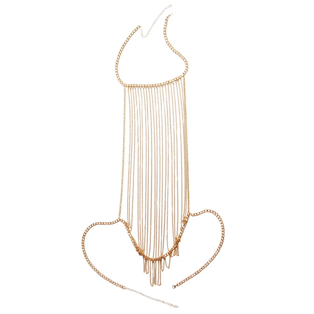 

Multi-Layer Tassel Body Chain for Women Durable Metal Fashion Chic Design Evening Prom Wedding Jewelry Body Chain