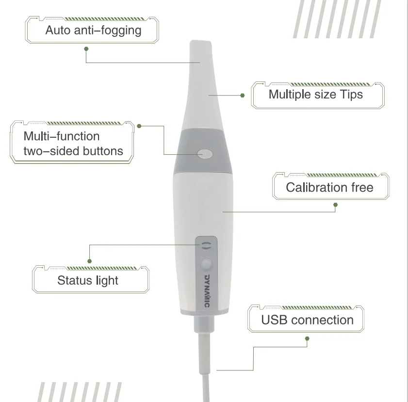 CE Approved 3DS Intraoral Scanner 25 FPS Fast Scanning DDS500 Dental Sacnner Calibration Free