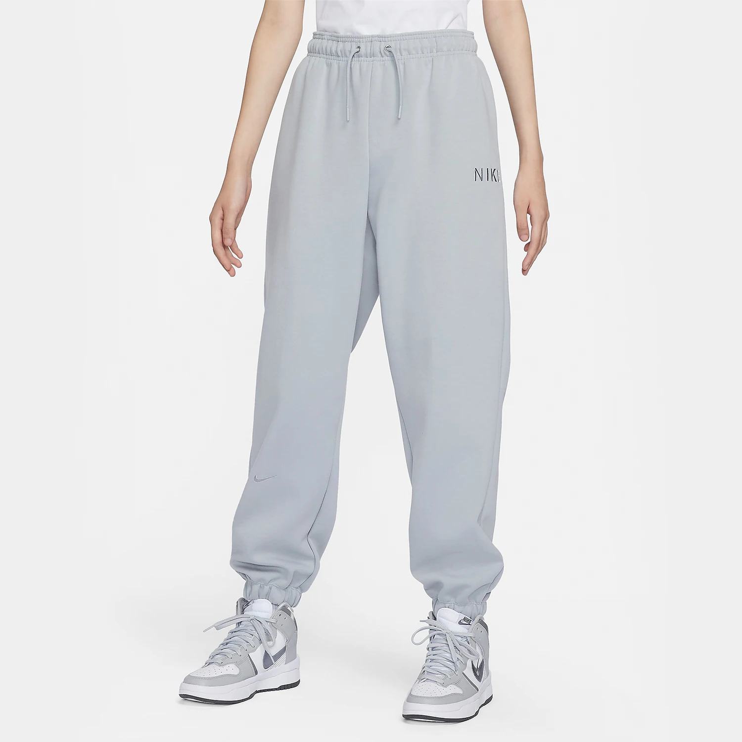 

Оригинальные женские спортивные брюки Nike, новинка 2023 года, зимние, свободного кроя, с трикотажными манжетами, HF0423