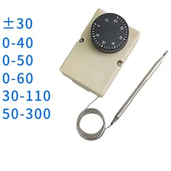 Termostato capilar para perilla de dispositivo eléctrico, interruptor mecánico de temperatura, 50-300C 0-60C 0-50C 0-40C 30-110C -30-30C, 1