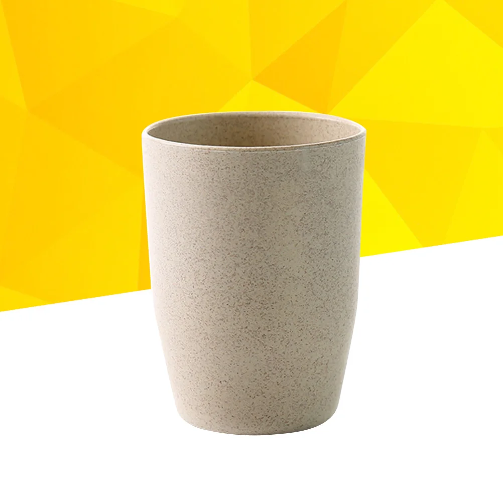 

Mouthwash Cup Wheat Stem Bathroom Tumbler Round Easy Clean Coffee Milk Water Gargle Mug Stackable Lightweight