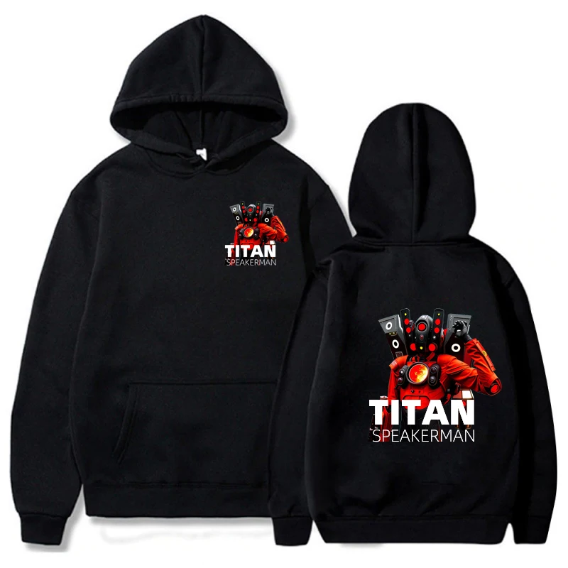 skibidi toilet Titan Speakerman Cameraman Long Sleeve Hoodies Pullover anime Hooded Sweatshirt for Youth Boys Girls Casual