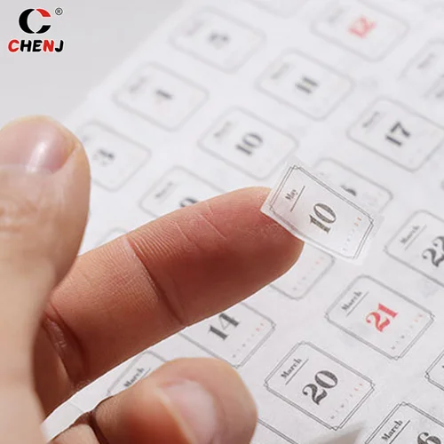 간단한 365 일 지불 스틱 계정 노트북 스티커, 연간 달력 스티커, 인덱스 탭 알림 스티커, 장식 문구 