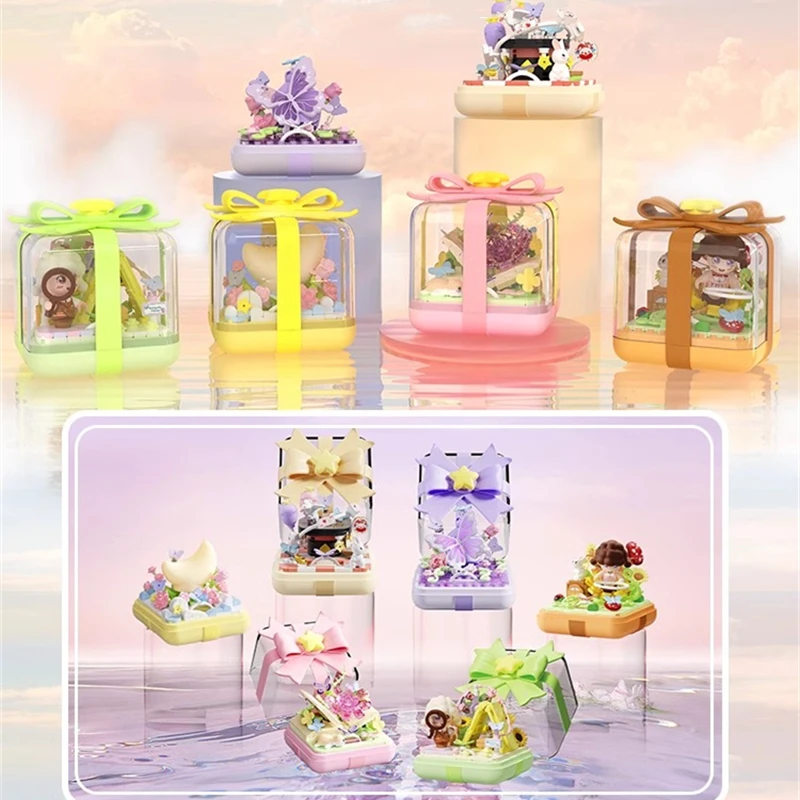 Star wish ring box building blocks proposal props small particle ornaments birthday gift assembly model kawaii children's toys