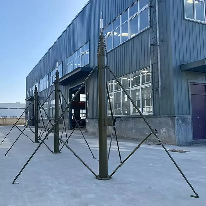 aluminum hand crank telescopic masts