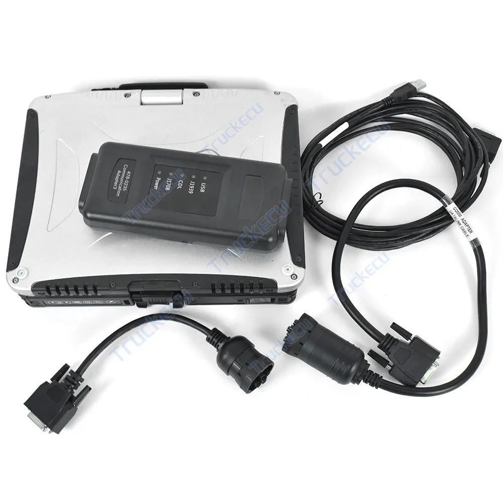 Toughbook CF19 Laptop With Communication Adapter ET Com4 Adapter Kit SIS Excavator Truck Diagnostic Tool ET4 478-0235