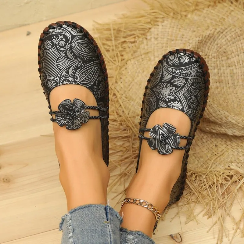 Soft Sole Women's Single Shoes Autumn Versatile Comfortable Round Head Casual Shoes Womens Loafers view 5