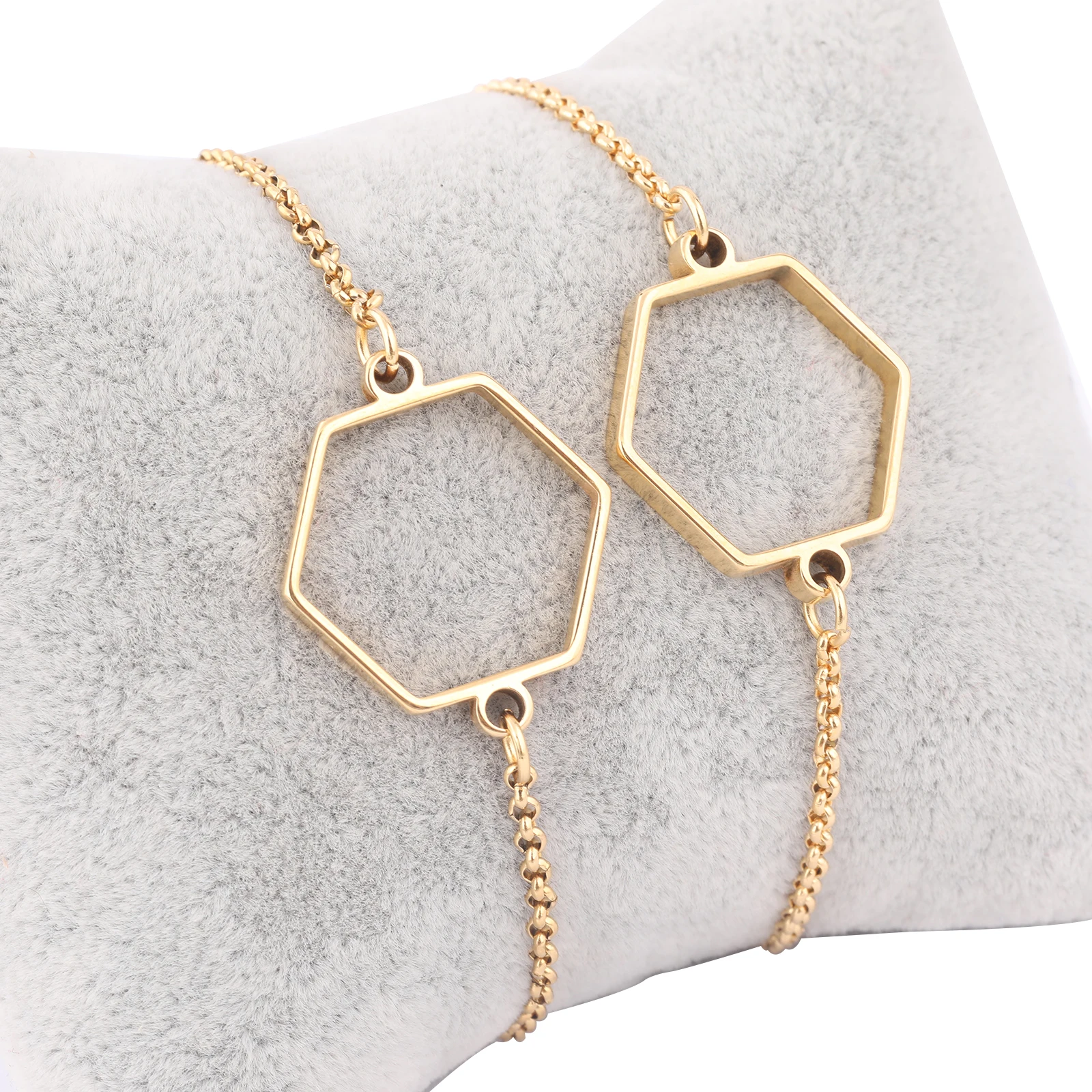 

3 шт., позолоченные из нержавеющей стали, 20 мм, шестигранный браслет с открытым ободом, основание, заготовки, полая подвеска своими руками, рамка для изготовления ювелирных изделий из смолы