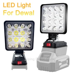 for Dewal 18V 20V Lithium Battery Cordless LED work lights Outdoor Lighting Work Lamp Camping Emergency Flood Light Flashlight