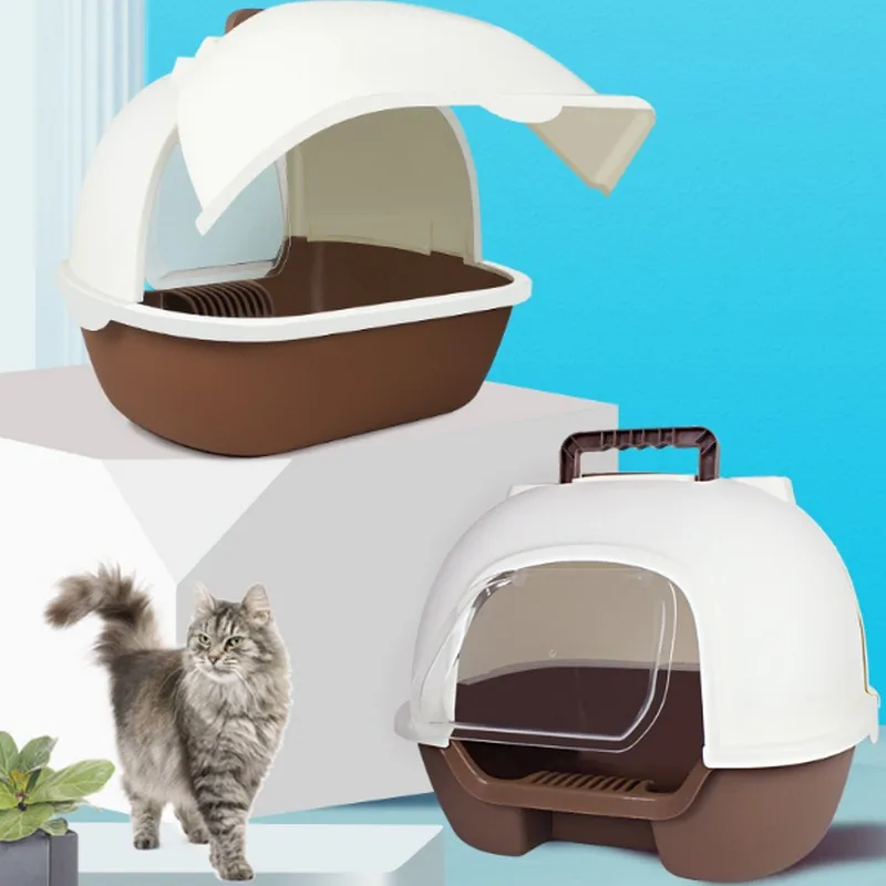 

Closed cat litter box, prevents splashing, isolates odors to prevent sniffing, easy to clean cat toilet.