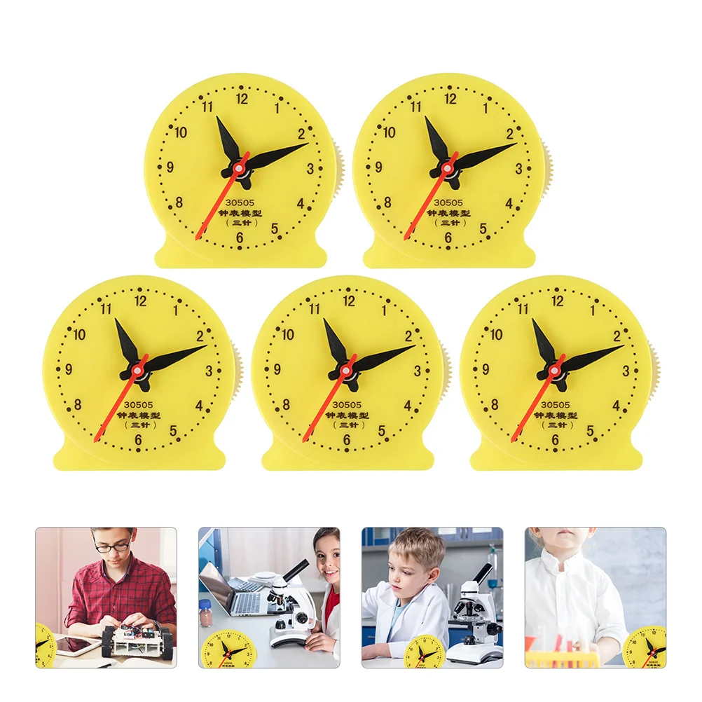 

5 Pcs Teaching Clock Model Students Learning Tool Read Time for Models Early Toys Perception Aids