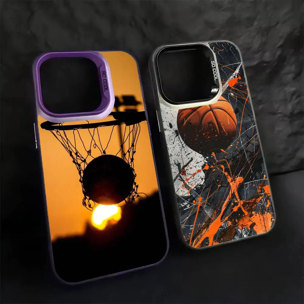 

Basket ball sport Phone Case Color Silver Shell For IPhone 17 16 15 14 13 12 11 Pro Max Plus