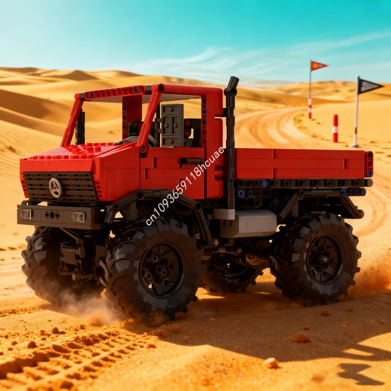 

1048 шт. MOC Unimog RC техническая модель строительные блоки строительные игрушки сборка идея образование кирпич Рождественский подарок на день рождения